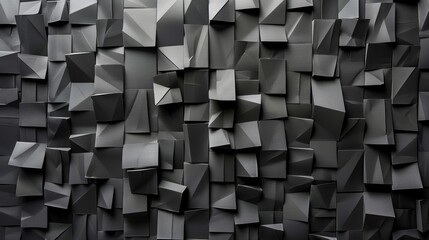 Abstract paper cutouts arranged to form black patterns.