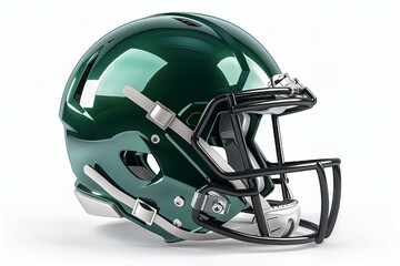 Fototapeta premium A football helmet close up on plain white background