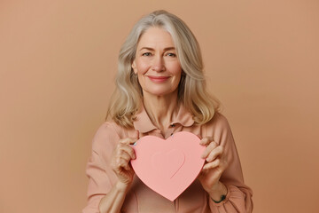 In the soft glow of candlelight, a woman delicately cradles a heart-shaped box card in her hands, her eyes reflecting the warmth and tenderness it embodies.