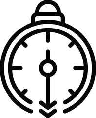 Fototapeta premium Failed project icon outline vector. Missed opportunity. Business plan collapse