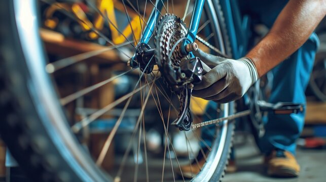 fixing the wheel of an bicycle 