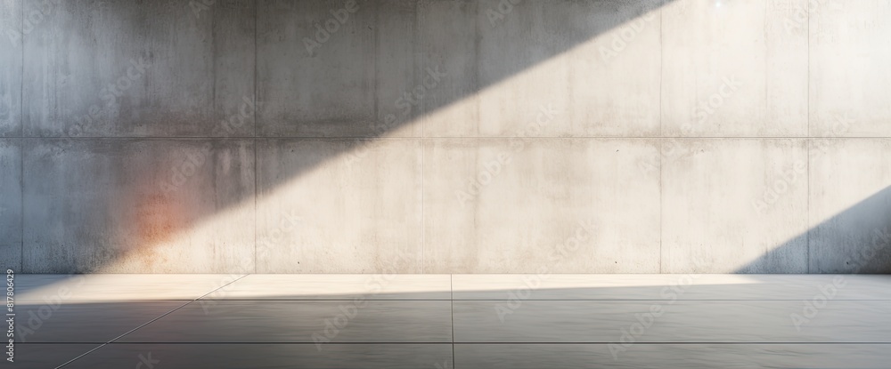 Poster a large, empty room with a window that lets in sunlight