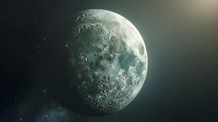 Beautiful moon in space