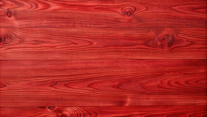 Close-up of a red wooden plank with a natural grain pattern
