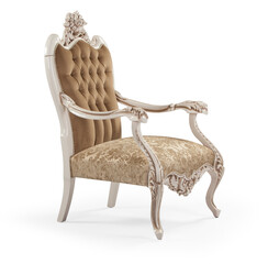 Classic armchair isolated on white background