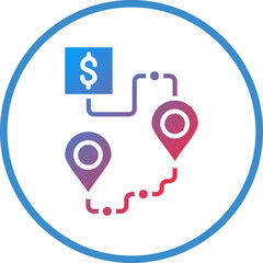 Fototapeta premium Transaction Tracker Icon Style