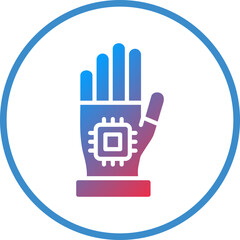 Fototapeta premium Microchip Implant Icon Style