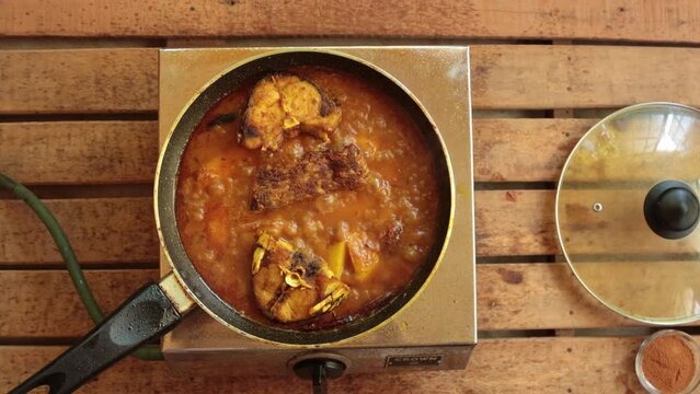 Katla curry or Katla kalia is popular Bengali dish 