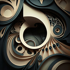 surreal acoustic artscape, abstract music background
