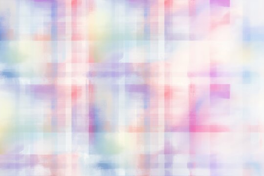 Abstract Pastel Gradient Plaid Pattern with Blurry Hues and Overlay Effects.