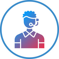 Customer Service Agent Icon Style