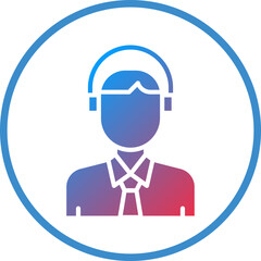 Male Co Pilot Icon Style