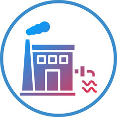 Factory Waste Icon Style