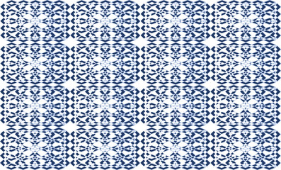 set of blue seamless print patterns, gradient chessboard repeat checkerboard pattern design for fabric printing or vintage wallpaper or retro background
