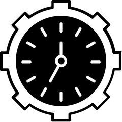 Time Management vector icon in glyph style 