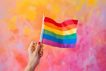 Vibrant Rainbow Flag Representing LGBTQ Pride and