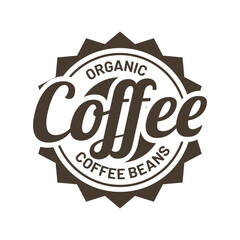 Coffee beans or coffee shop logo vector design template