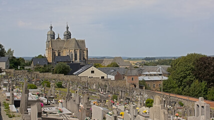 Saint-Hubert Basilica and cemetary , Luxembourg, Belgium.