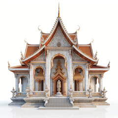 Obraz premium Laos temple in white background