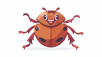 Cute chafer May bug. Funny maybug character childish