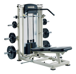 Fototapeta premium Gym weight training machine, cut out - stock png.