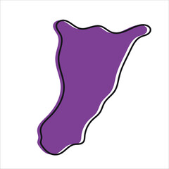 Tsirang district of Bhutan vector map illustration. Map Design