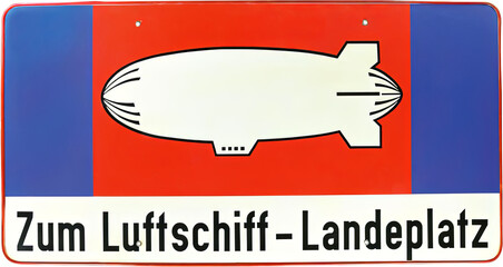 luftschiff landeplatz altes deutsches historisches emailschild zeppelin ca. 1936 © Mathias Weil