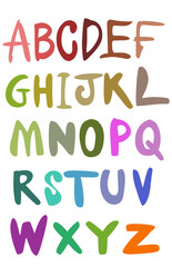 ABC alphabet letters with beautiful and cute colors For the education of kindergarten children