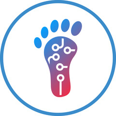 Obraz premium Digital Footprint Icon Style