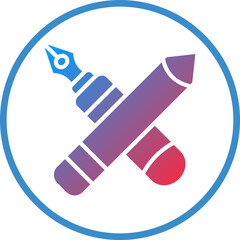 Obraz premium Pen And Pencil Icon Style
