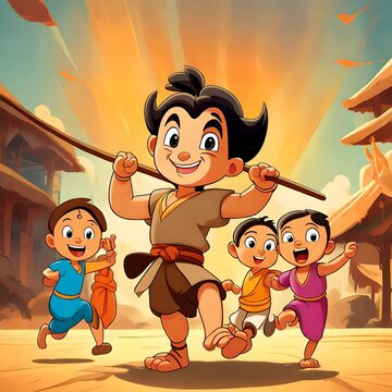 Analyze the merchandising and marketing success of 'Chhota Bheem' and how it has become a beloved franchise among children in India. 