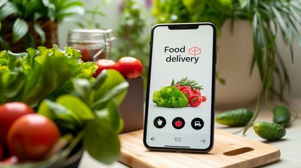 A user-friendly food delivery mobile app interface designed for seamless meal delivery and grocery...