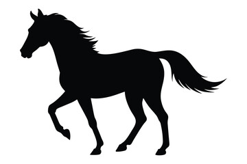 Obraz na płótnie Canvas Black horse silhouette vector design