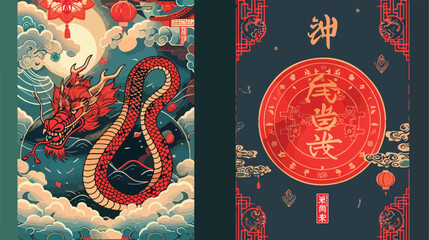 Chinese New Year greeting cards sets. 2025 China post