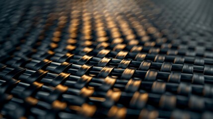A dark carbon fiber material shot. A dark industrial texture suitable as a background on compositions