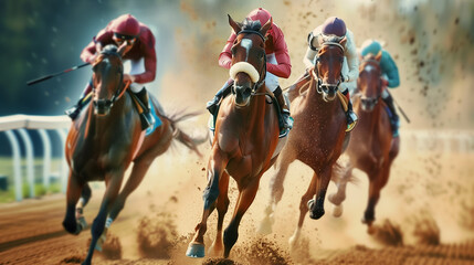 レース中の競走馬