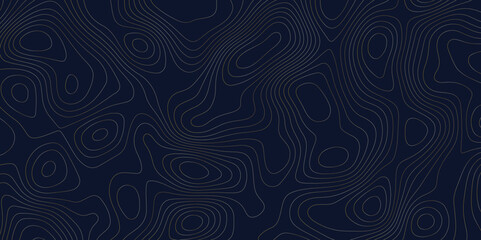Abstract wavy topographic map. Abstract wavy and curved lines background. Abstract geometric topographic contour map background.