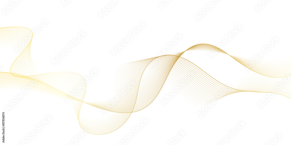 Poster technology abstract wave lines on white background vector wavy lines pattern smooth curve flowing dy