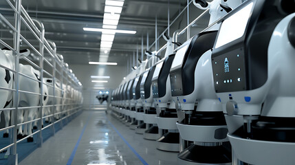 Robotic milk processing system in a dairy farm