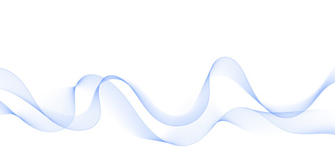Technology abstract wave lines on white background Vector wavy lines pattern smooth curve flowing dynamic blue white gradient background. futuristic graphic energy sound waves technology concept.