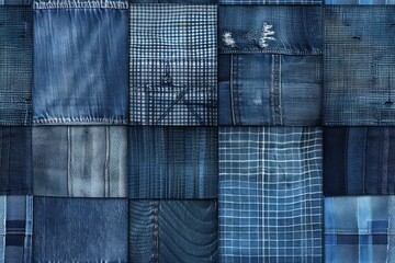 Seamless denim texture pattern with a classic and rugged look, perfect for adding a touch of casual style to your designs.