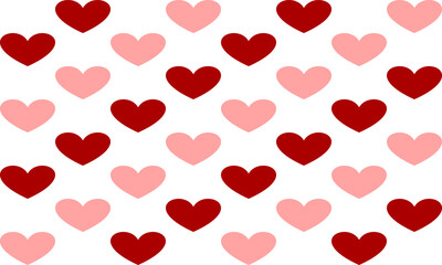seamless pattern with red and pink hearts, two tone pink and white heart repeat patter, repeat seamless pattern design for fabric print or background or t-shirt paint checker