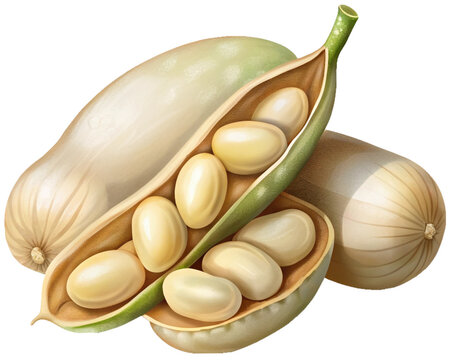 illustration of cannellini bean generative ai