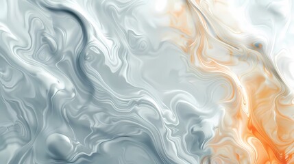 Obraz premium Digital technology orange and blue abstract flowing poster background