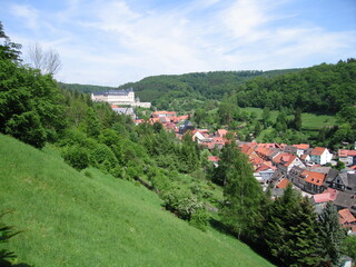 Fototapeta premium Blick auf das Schloss in Stolberg im Harz