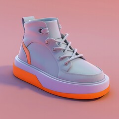 Modern 3D Shoe Design with Minimalist Style

