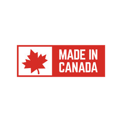 Made in canada label or logo design template