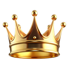 Royal gold crown 3d rendering