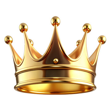 Royal gold crown 3d rendering