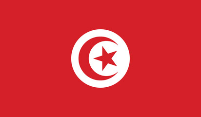 Illustration of the flag of Tunisia © elysium studio